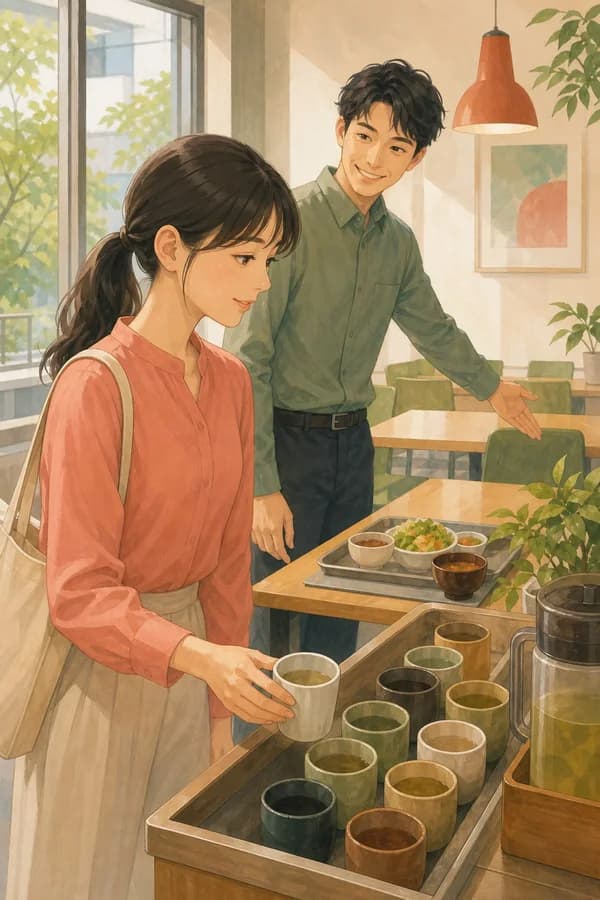 Opening illustration for Story 4, A Seat at Lunch