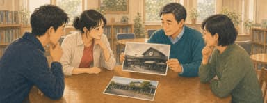 Opening illustration for Story 8, A Story at the Table