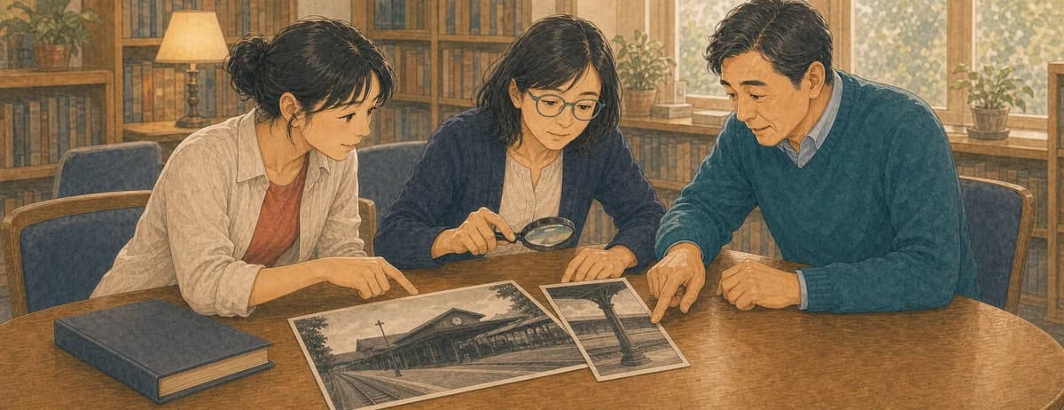 Opening illustration for Story 6, The Old Timetable