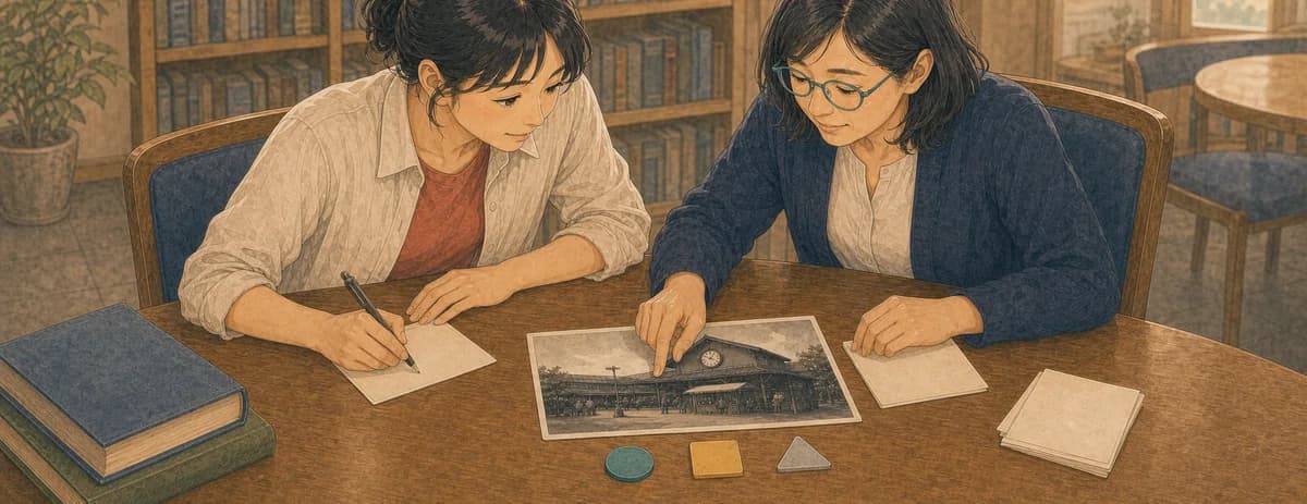 Opening illustration for Story 9, Writing the Caption