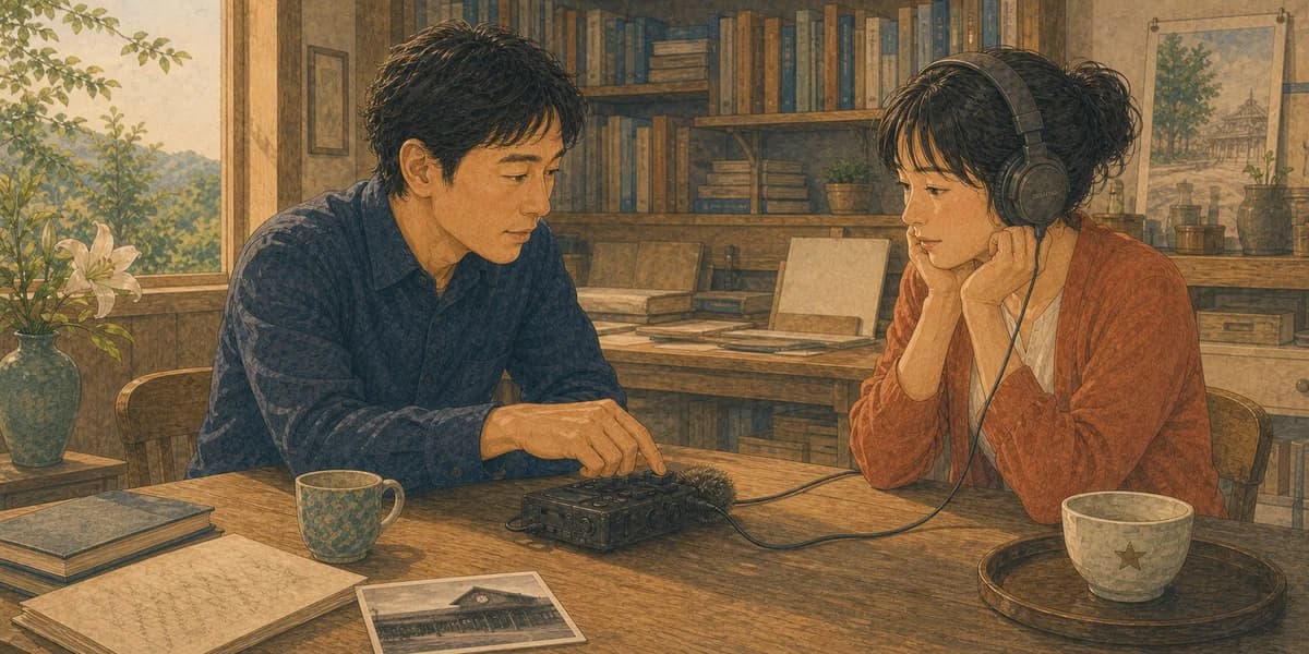 Opening illustration for Story 2, A Voice from Hoshimi