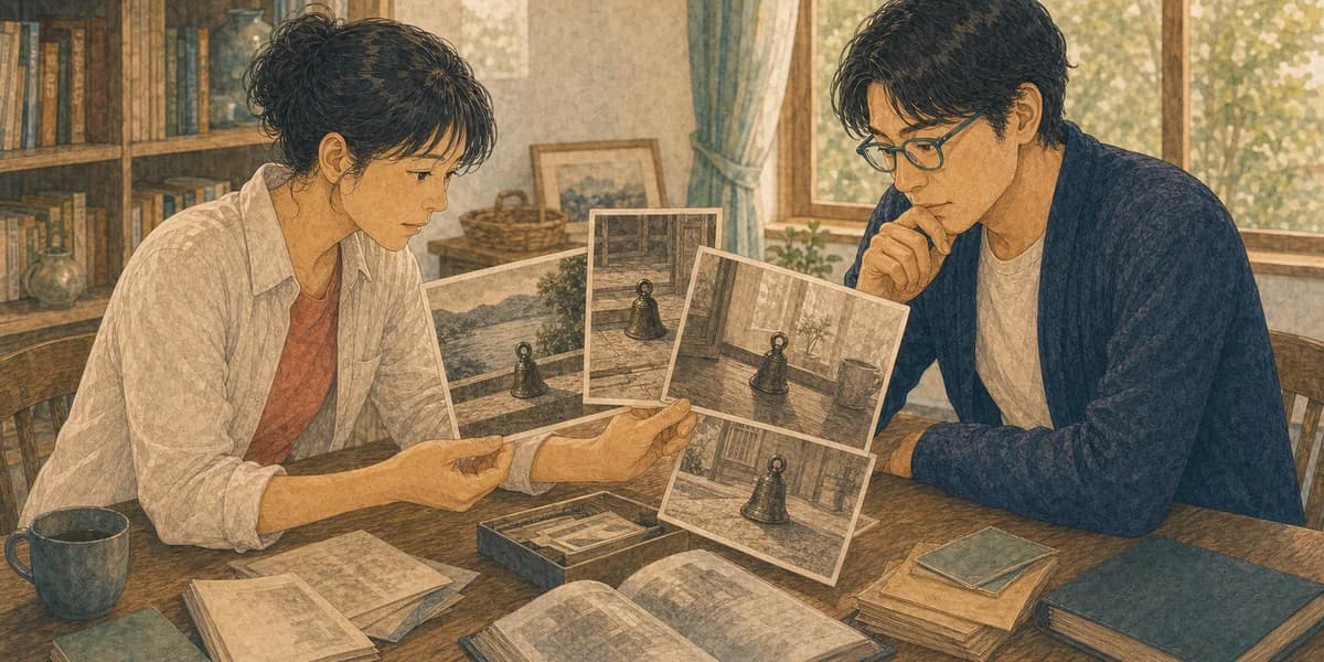 Opening illustration for Story 1, The Bell in a Midori Photograph