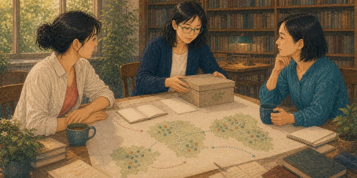 Opening illustration for Story 10, A Town That Keeps Listening