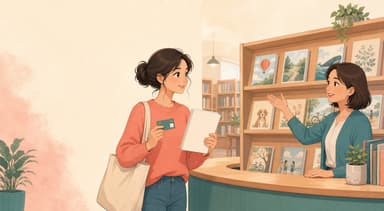 Illustration for The Library Card, Story 7 in A Place to Begin.