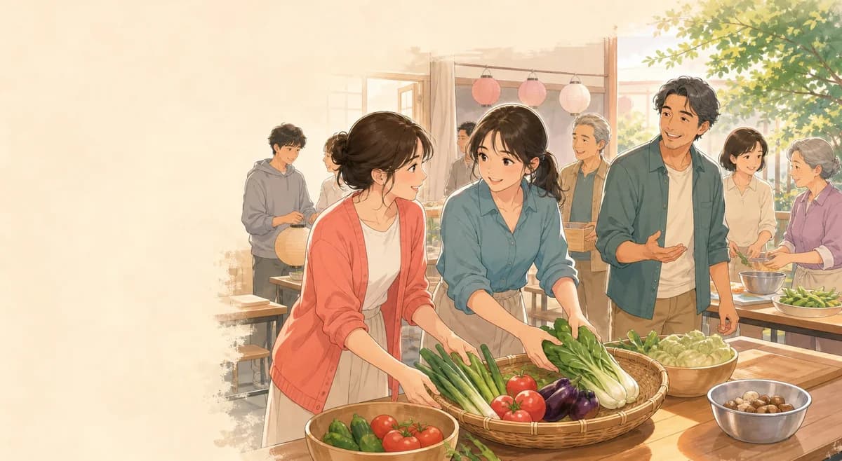 Opening illustration for Story 8, A Small Neighborhood Gathering