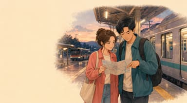Illustration for The Train Home, Story 9 in A Place to Begin.