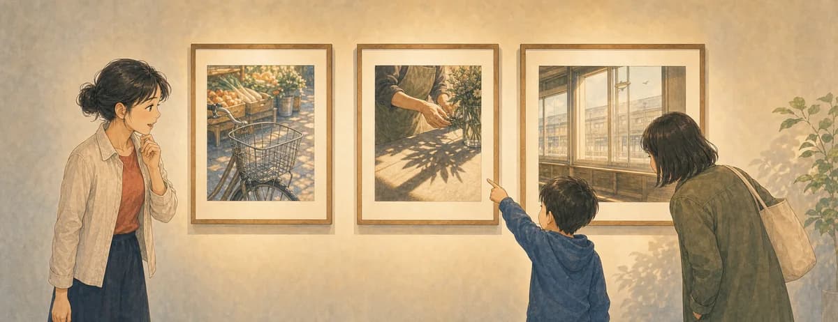 Opening illustration for Story 9, People Seeing the Town
