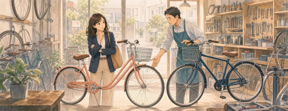 Opening illustration for Story 2, Tanaka's Bike Shop