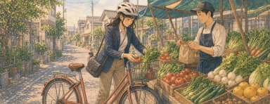 Opening illustration for Story 7, Shopping at the Market
