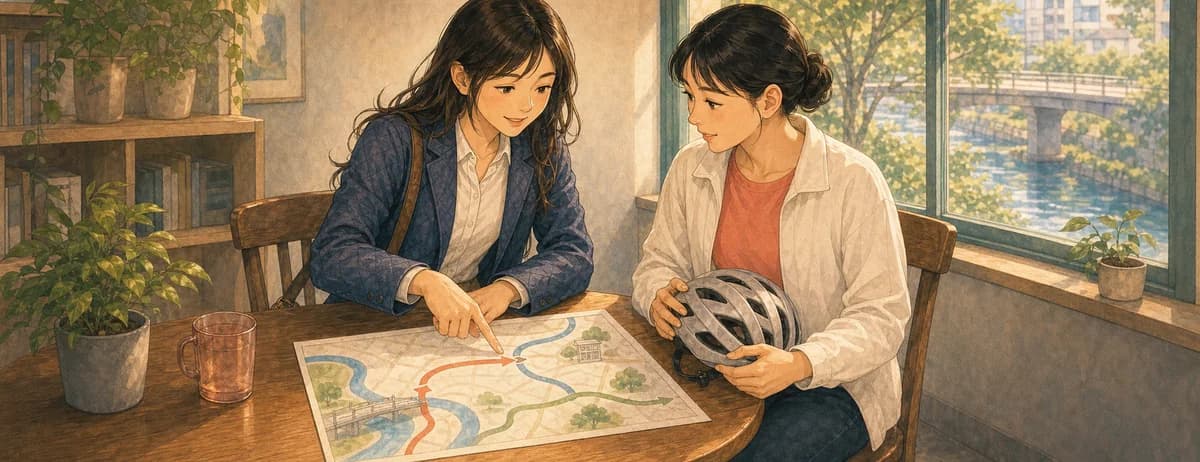 Opening illustration for Story 9, Rina's Map