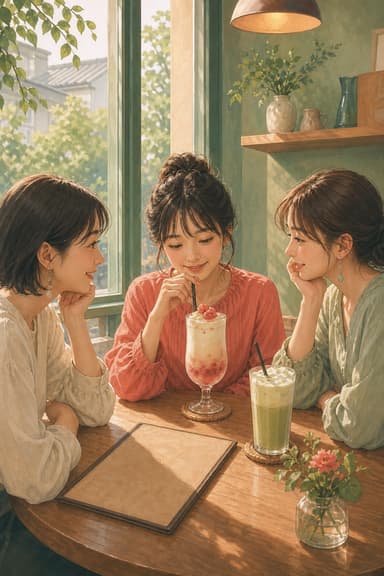 Illustration for Choosing at the Café, Story 5 in A Place to Share.