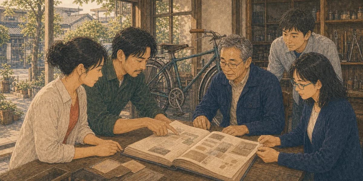 Opening illustration for Story 10, The Bicycle Repaired by Many Hands