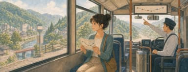 Opening illustration for Story 4, The Mountain Bus