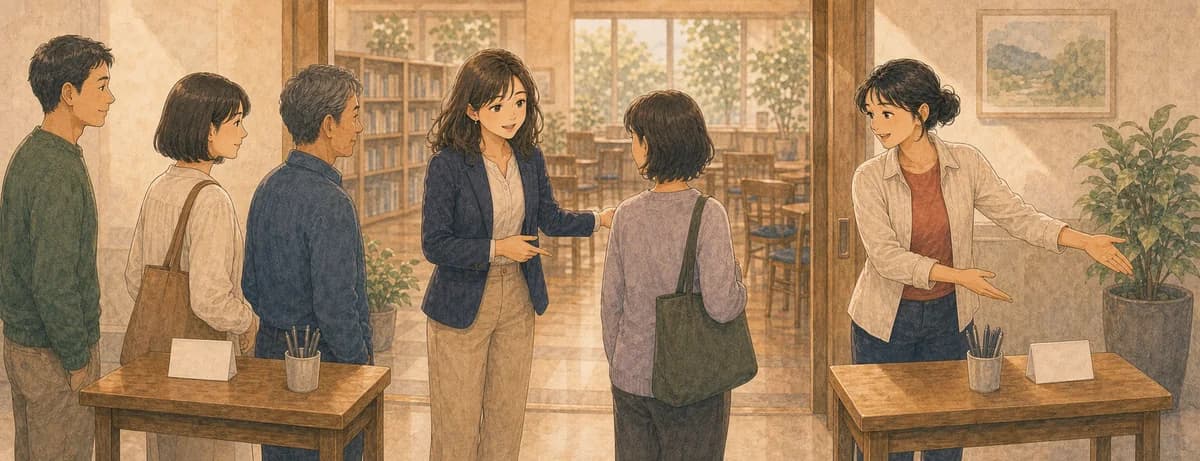 Opening illustration for Story 7, The First Guests