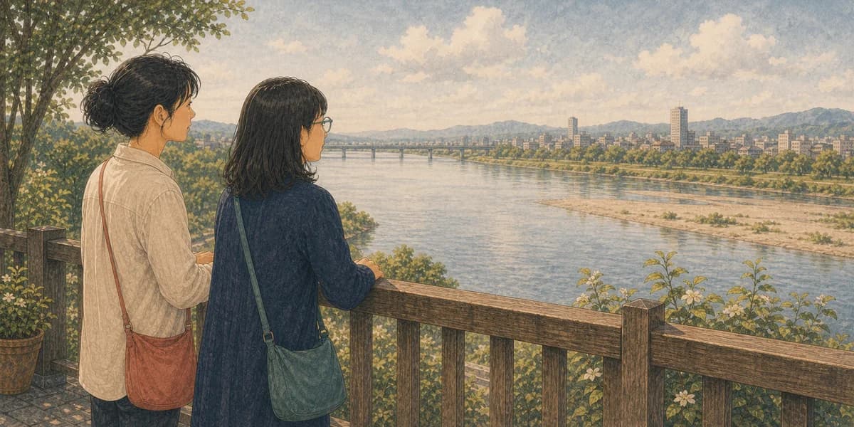 Opening illustration for Story 3, Looking from Today's Riverside
