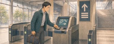Opening illustration for Story 5, At the Transfer Gate