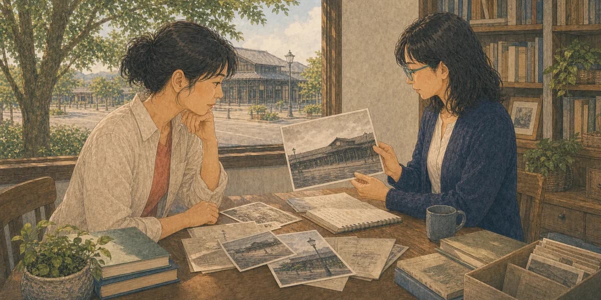 Opening illustration for Story 1, The Empty Station Square