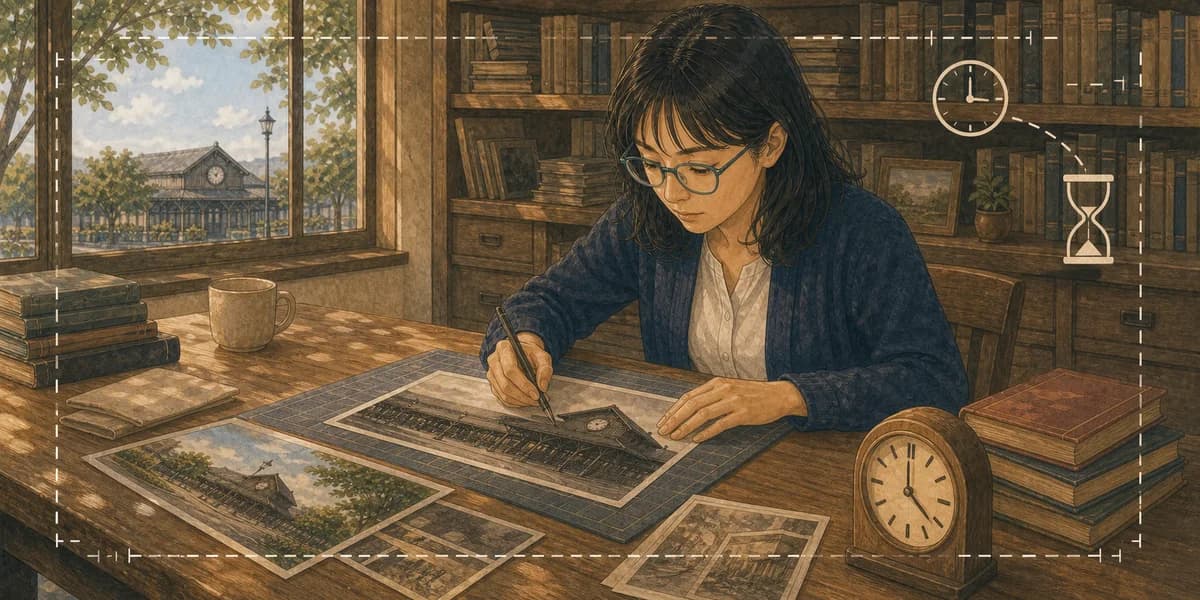 Opening illustration for Story 9, Writing What the Camera Did Not See