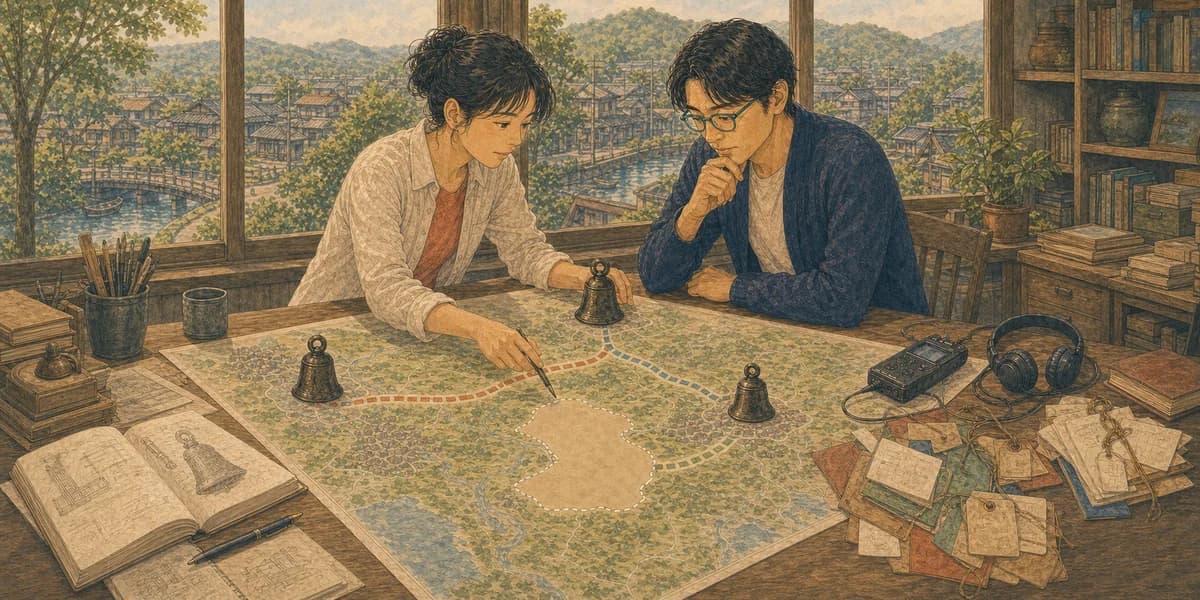 Opening illustration for Story 8, Mapping the Bell's Movement
